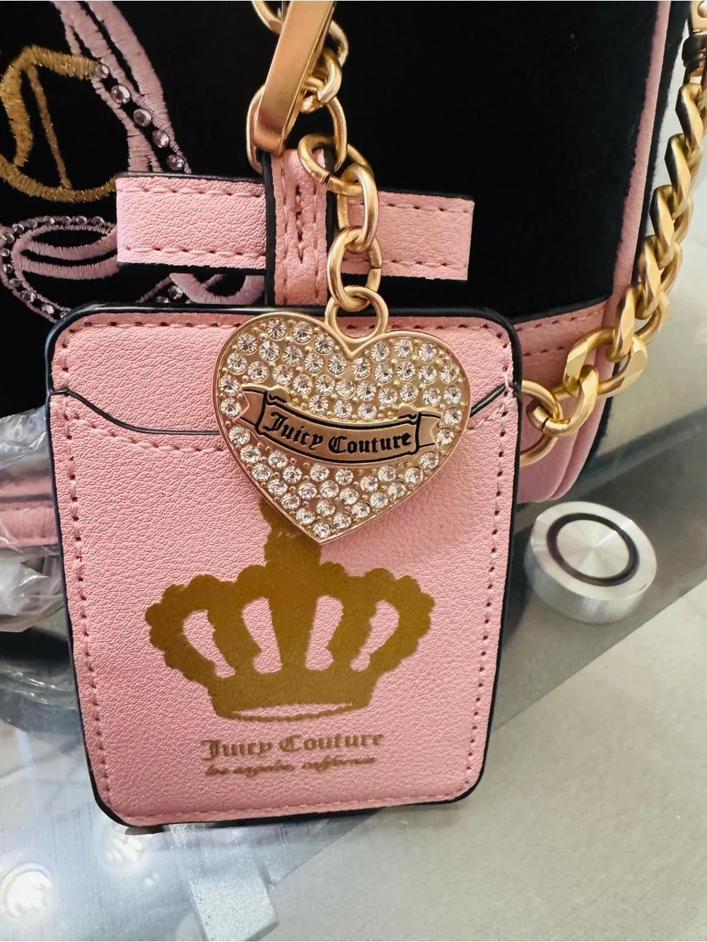 NWT Juicy Couture Lovers Club Velour Bowler Bag